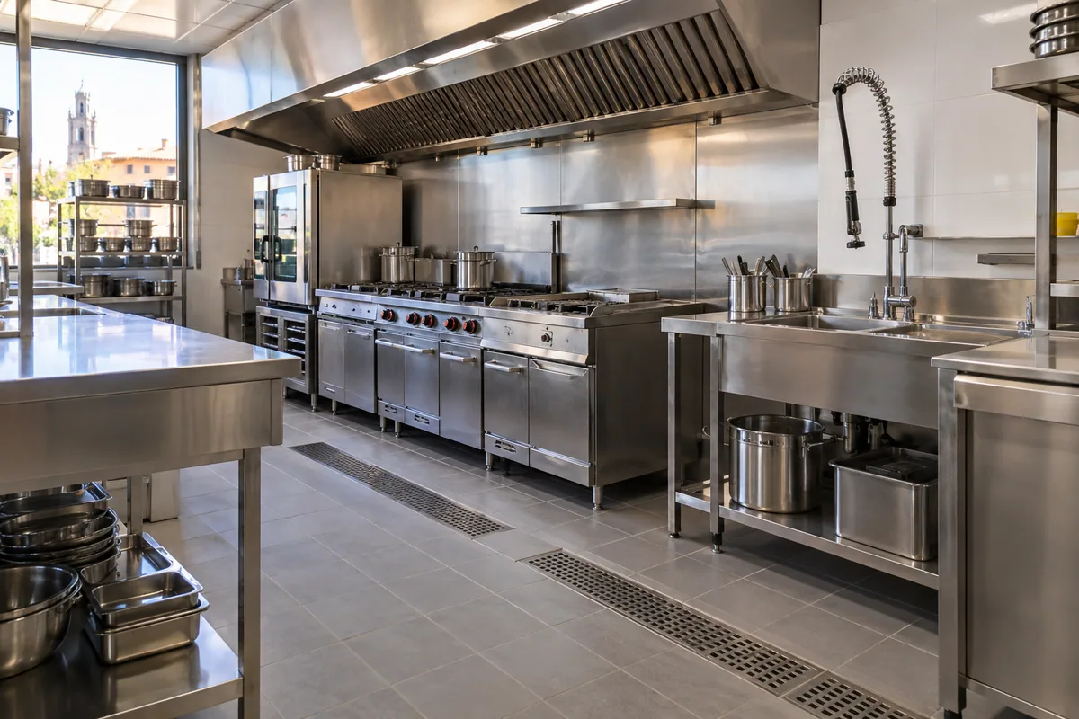 Inspiration : Cuisine professionnelle et sols techniques