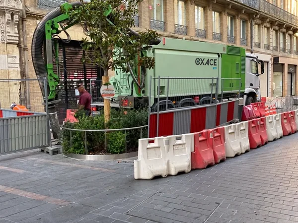 Création d’un branchement · Chantier OXACE TP · Occitanie